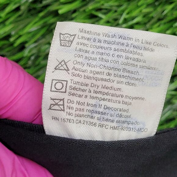 Vintage 1990 Hanes Shirt M/L 21x26 Black - Picture 7 of 12